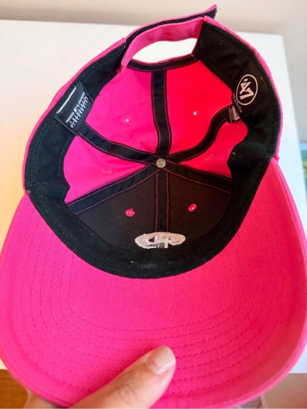 Kids Pink Philadelphia Phillies Baseball Cap with Embroidered 'P' and Heart